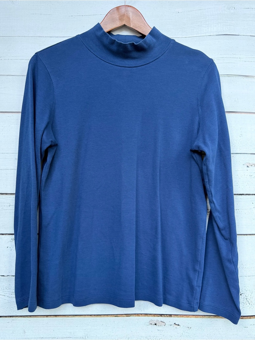 St. John's Bay 100% Cotton Mock Neck Long Sleeve Top - Large